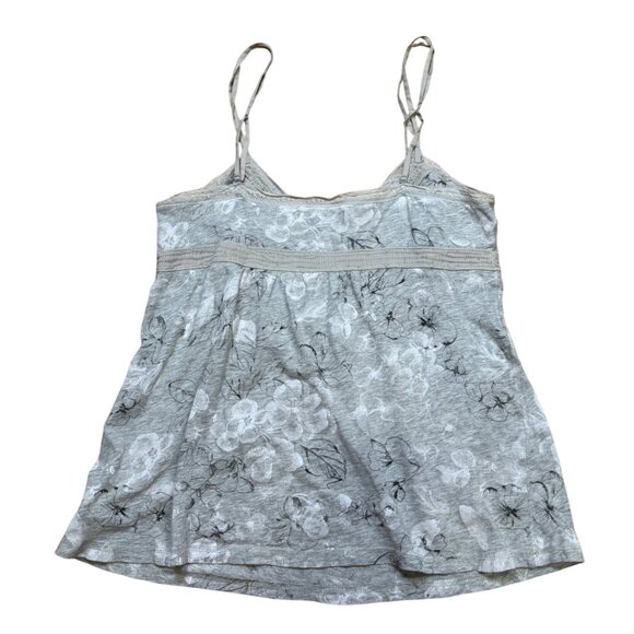 Y2K Abercrombie & Fitch Floral Babydoll Lace Trim Cami Top M - Picture 2 of 6